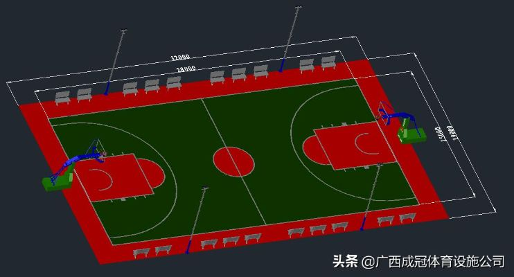 篮球场划线标准尺寸详解（必备篮球场建设知识）-第2张图片-www.211178.com_果博福布斯